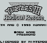 Teenage Mutant Hero Turtles III: Radical Rescue screenshot 3 for GameBoy